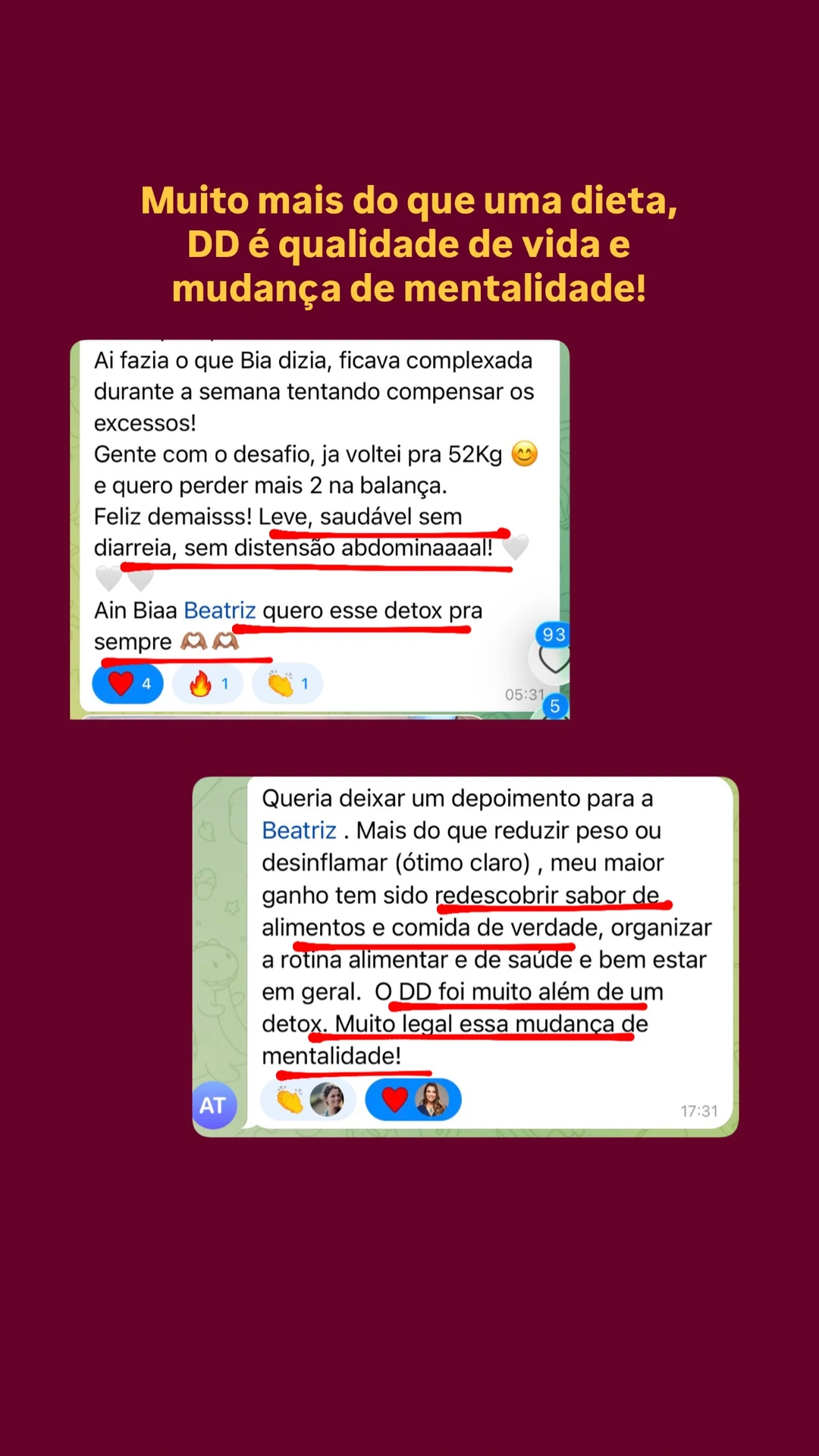 Arquivo de mensagem de uma aluna